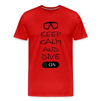 Diving Tauchen Taucherbrille - Männer Premium Bio T-Shirt - Rot - Vorne - Damien (186cm)