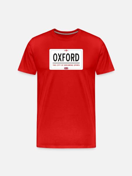 Oxford town sign - Men's Premium Organic T-Shirt - red