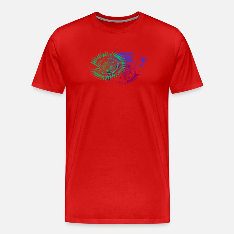 chaos kunst Modemuster - Männer Premium Bio T-Shirt - Rot