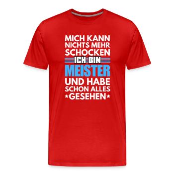 Examen de maîtrise non choquable, examen de maître artisan - T-shirt bio Premium Homme - rouge - Devant - Damien (186cm)