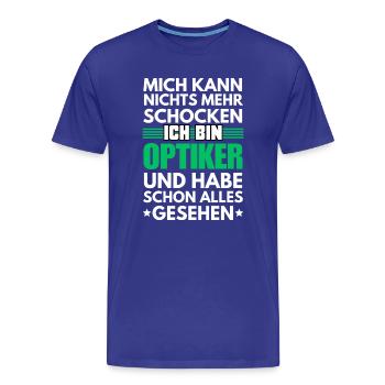 Non-shockable optician - Men's Premium Organic T-Shirt - royal blue - Front - Damien (186cm)