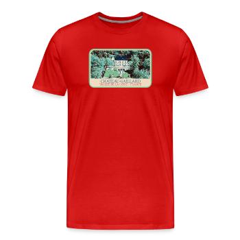 Illustration Château-Gaillard, Loire-Tal - Männer Premium Bio T-Shirt - Rot - Vorne - Damien (186cm)