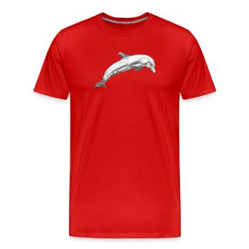 Dauphin de Delfin - T-shirt bio Premium Homme - rouge - Devant - Damien (186cm)
