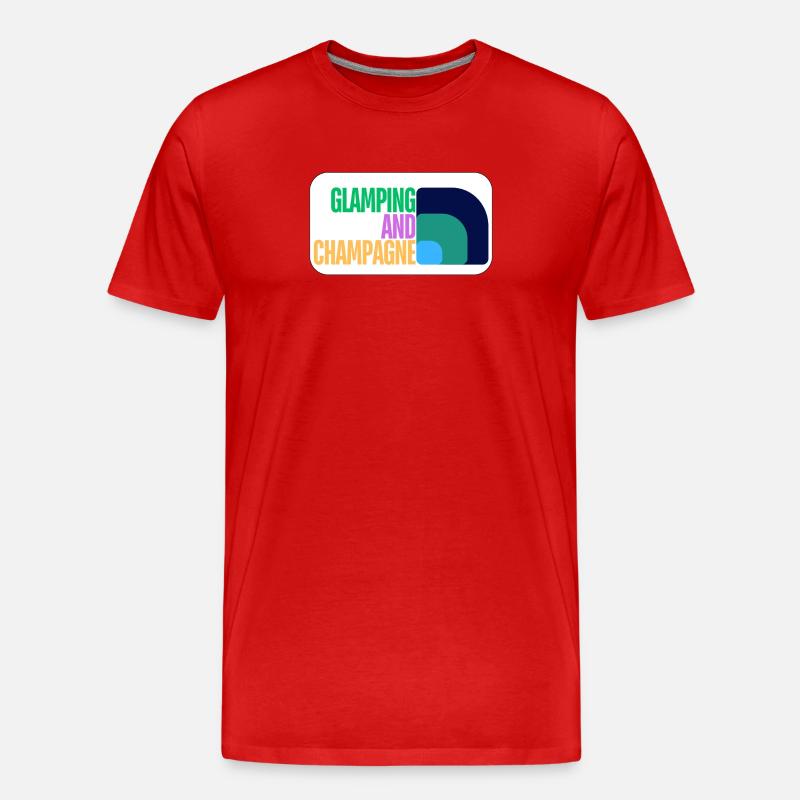 Glamping (Glamping) - Männer Premium Bio T-Shirt - Rot