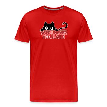 Vous ne ferez jamais seul - T-shirt bio Premium Homme - rouge - Devant - Damien (186cm)