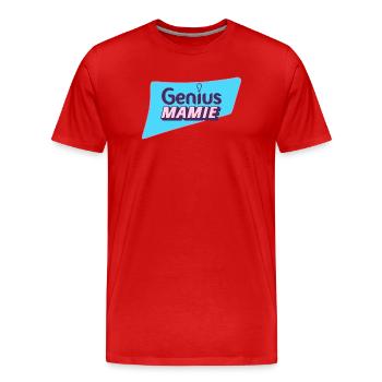 Genius Granny - Men's Premium Organic T-Shirt - red - Front - Damien (186cm)