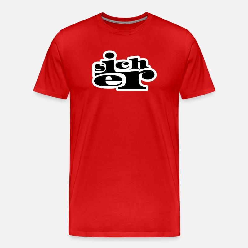 Sicher - Männer Premium Bio T-Shirt - Rot