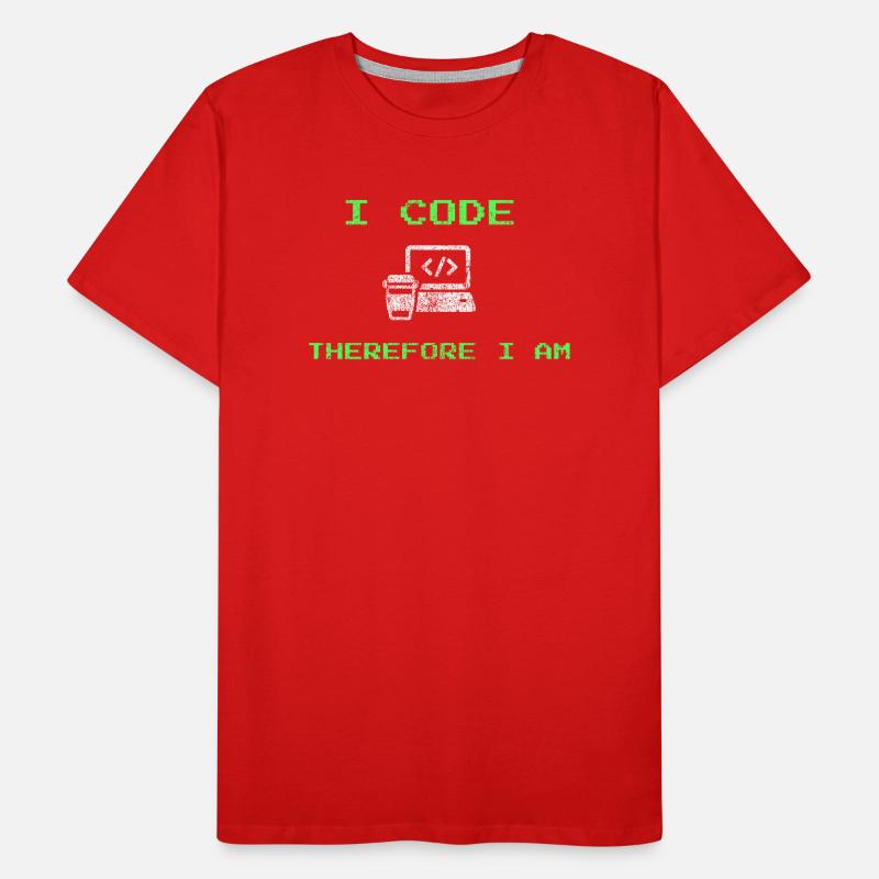 Ich programmiere, also bin ich – lustiges Entwickler-T-Shirt Männer Premium Bio T-Shirt