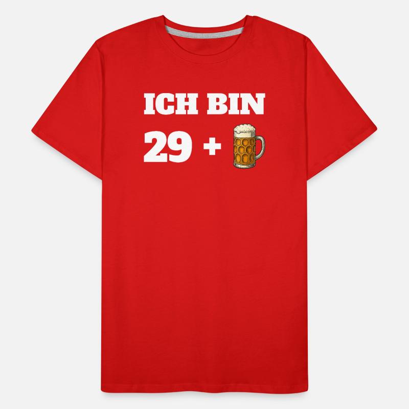 29 + 1 Bier Spruch Männer 30. Geburtstag 30er Männer Premium Bio T-Shirt