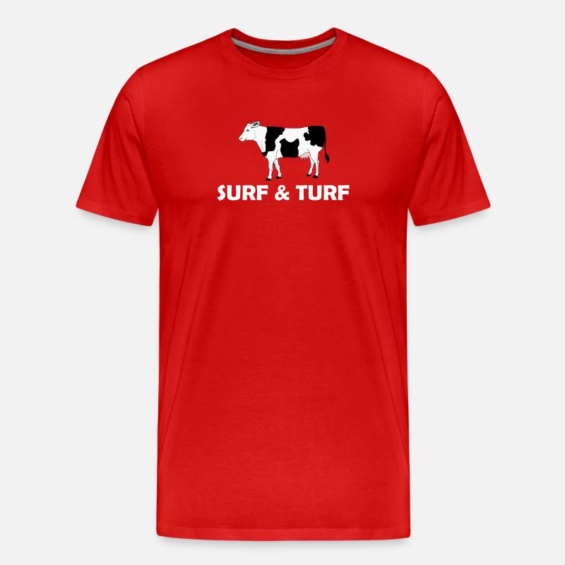 SURF AND TURF - Männer Premium Bio T-Shirt - Rot