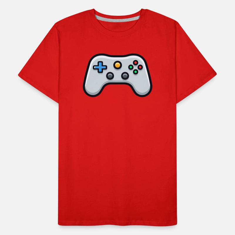 Gamepad Logo, Controller, Retro Console Men's Premium Organic T-Shirt