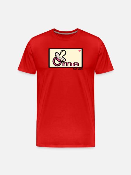 Pregnancy Birth - Baby Grandma 2026 - Men's Premium Organic T-Shirt - red