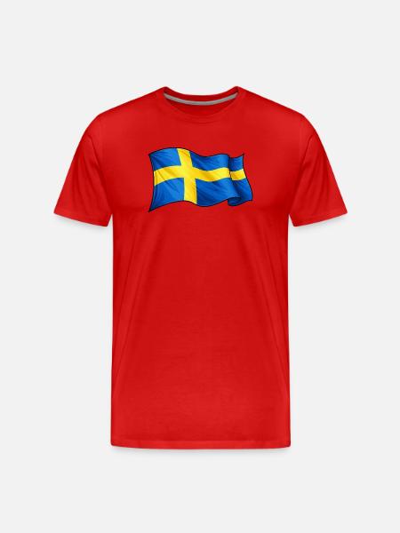 Drapeau de la Suède - T-shirt bio Premium Homme - rouge