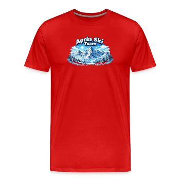 Après Ski Team Mountain Panorama - Men's Premium Organic T-Shirt - red - Front - Damien (186cm)