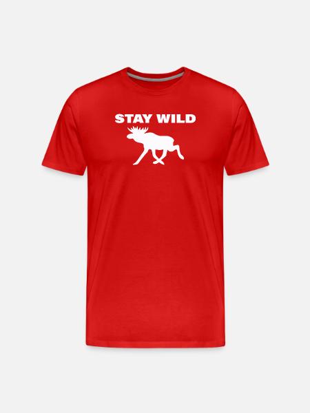 Restez sauvage - T-shirt bio Premium Homme - rouge