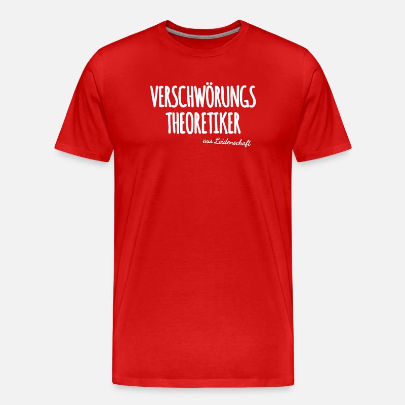 Verschwörungstheoretiker - Männer Premium Bio T-Shirt - Rot