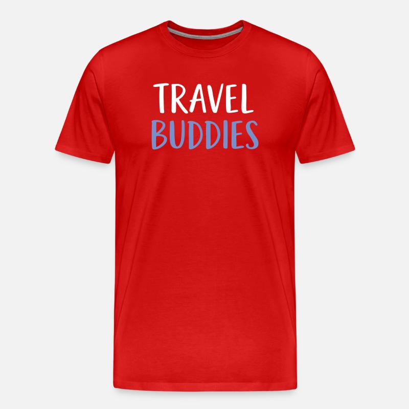 Travel buddies - Männer Premium Bio T-Shirt - Rot