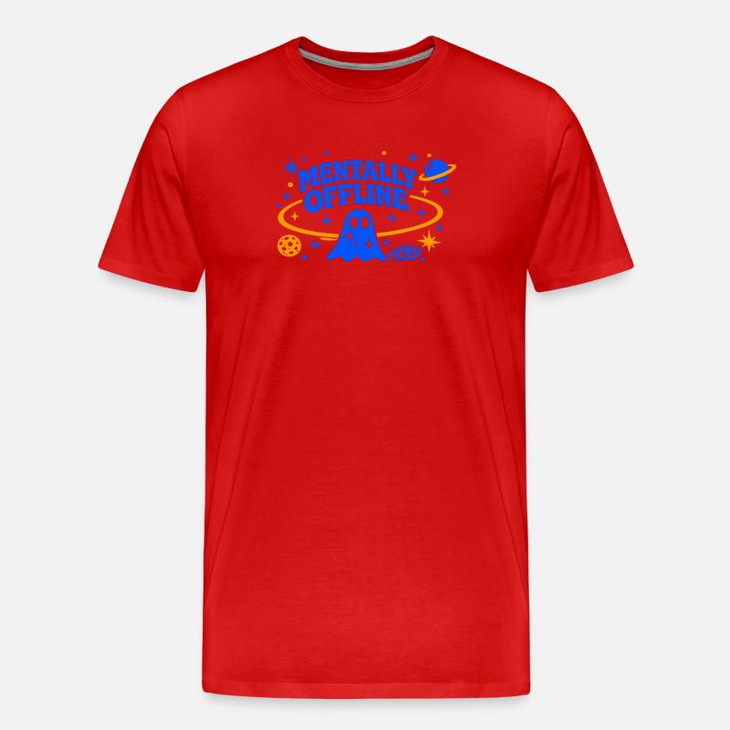MENTALLY OFFLINE - Männer Premium Bio T-Shirt - Rot