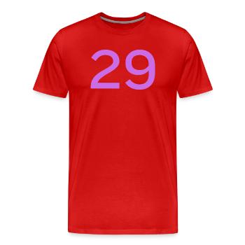 29 - Men's Premium Organic T-Shirt - red - Front - Damien (186cm)