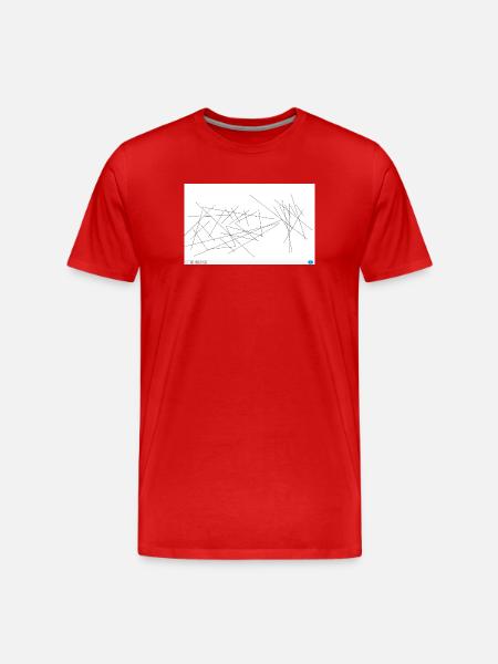Jagged line abstraction - Men's Premium Organic T-Shirt - red