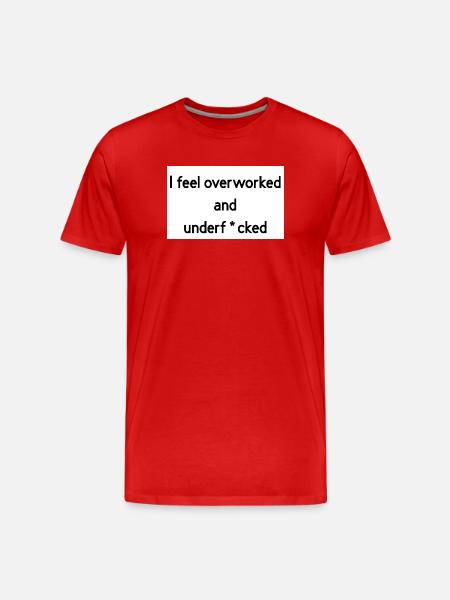 überarbeitet - Männer Premium Bio T-Shirt - Rot