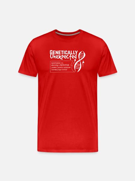 Genetisch unerwartete DNA - Männer Premium Bio T-Shirt - Rot