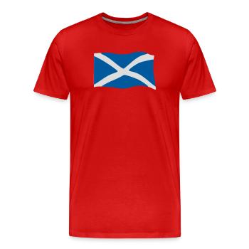 Schottland Fahne - Männer Premium Bio T-Shirt - Rot - Vorne - Damien (186cm)