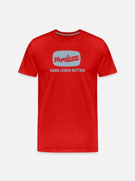 Hygiene can save lives! - Men's Premium Organic T-Shirt - red