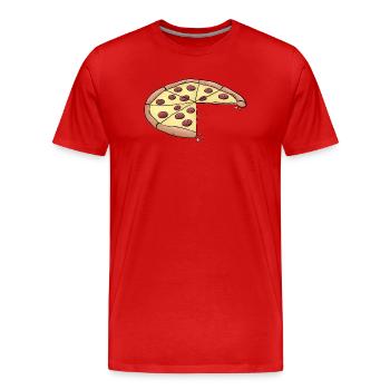 Pizza for parent-baby partner look with 2 children - Men's Premium Organic T-Shirt - red - Front - Damien (186cm)