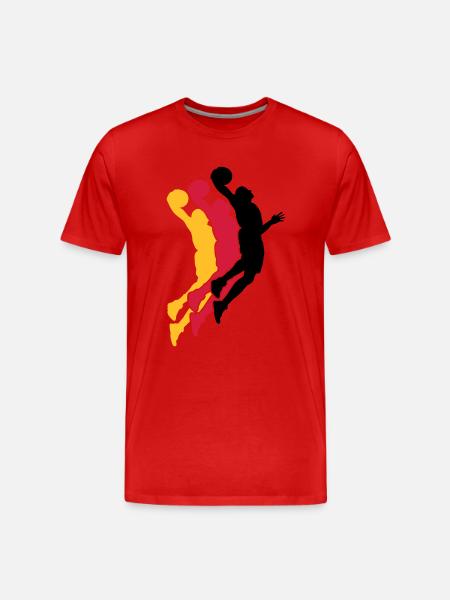 basketball - Männer Premium Bio T-Shirt - Rot