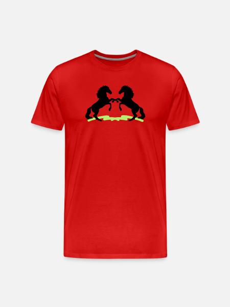 Chevaux - T-shirt bio Premium Homme - rouge