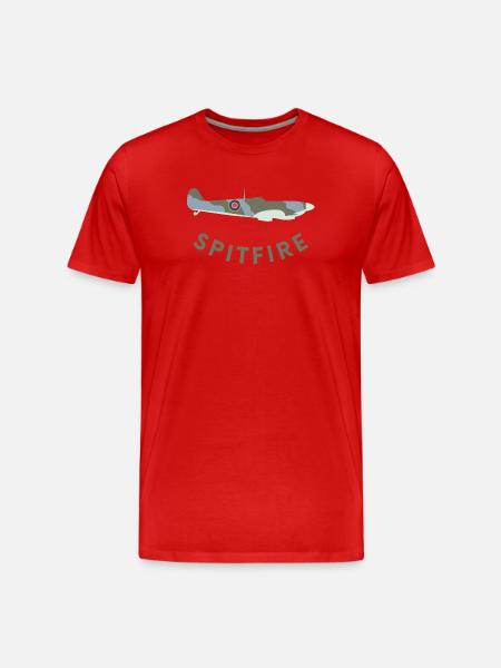 Spitfire fighter plane - Men's Premium Organic T-Shirt - red