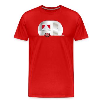 caravane mignonne pour les sentiments nostalgiques - T-shirt bio Premium Homme - rouge - Devant - Damien (186cm)