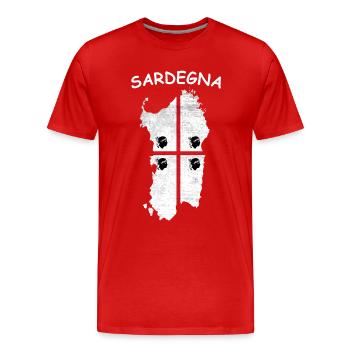 Sardinia Flag Sardinian Flag Sardegna Flag - Men's Premium Organic T-Shirt - red - Front - Damien (186cm)