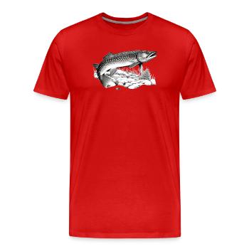 Pike - Men's Premium Organic T-Shirt - red - Front - Damien (186cm)