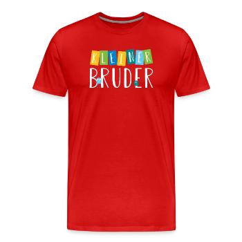 kleiner Bruder - süße Monster - Männer Premium Bio T-Shirt - Rot - Vorne - Damien (186cm)