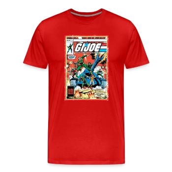 G.I. Joe Comic Book Cover Of The First Issue - Men's Premium Organic T-Shirt - red - Front - Damien (186cm)