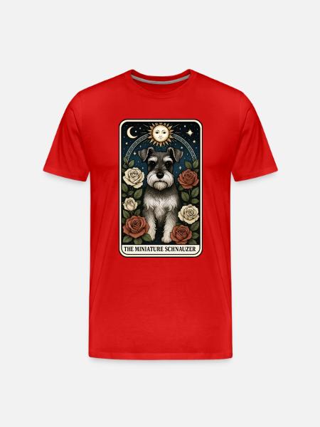 Zwergschnauzer - Männer Premium Bio T-Shirt - Rot