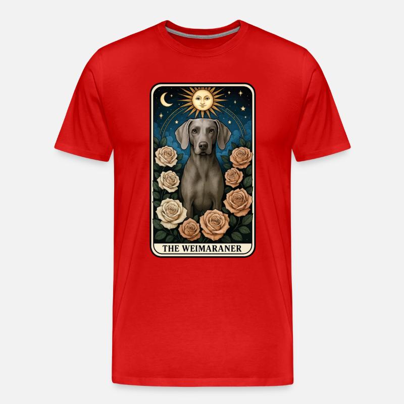 Weimaraner - Männer Premium Bio T-Shirt - Rot