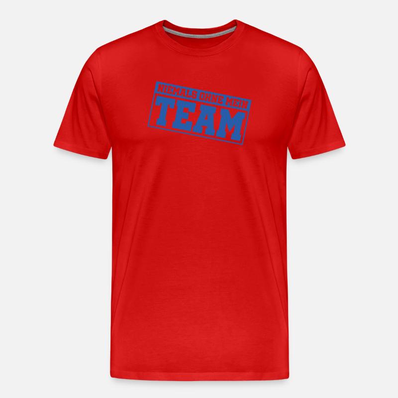 Mein Team - Männer Premium Bio T-Shirt - Rot