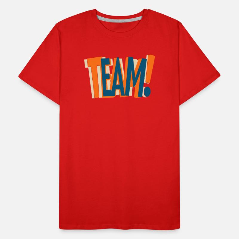 Conception de texte en équipe T-shirt bio Premium Homme