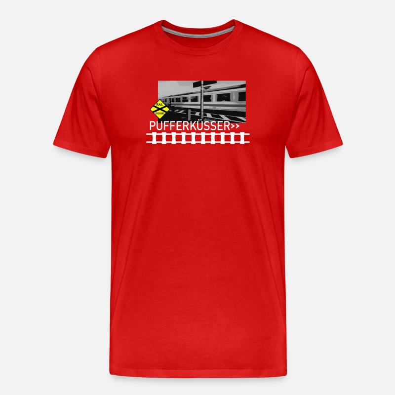 PUFFERKÜSSER - Männer Premium Bio T-Shirt - Rot