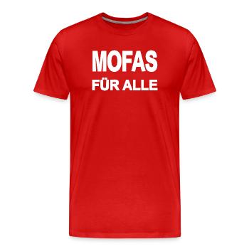 Mobylette - T-shirt bio Premium Homme - rouge - Devant - Damien (186cm)