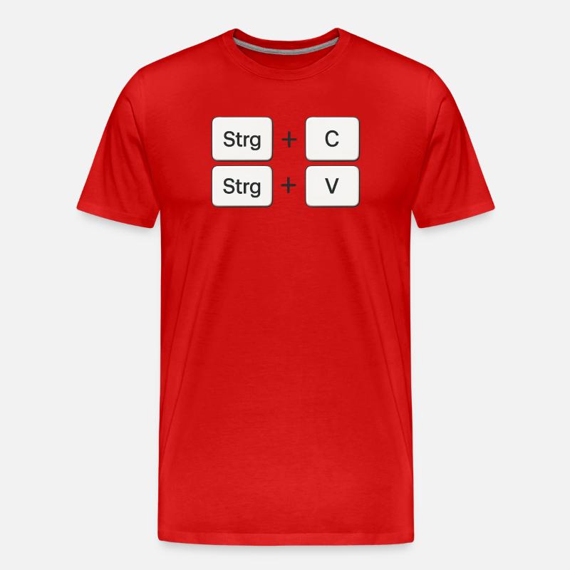 Copy + Paste | Copy + Paste - Men's Premium Organic T-Shirt - red