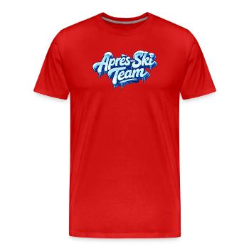 Après Ski Team Party - Men's Premium Organic T-Shirt - red - Front - Damien (186cm)