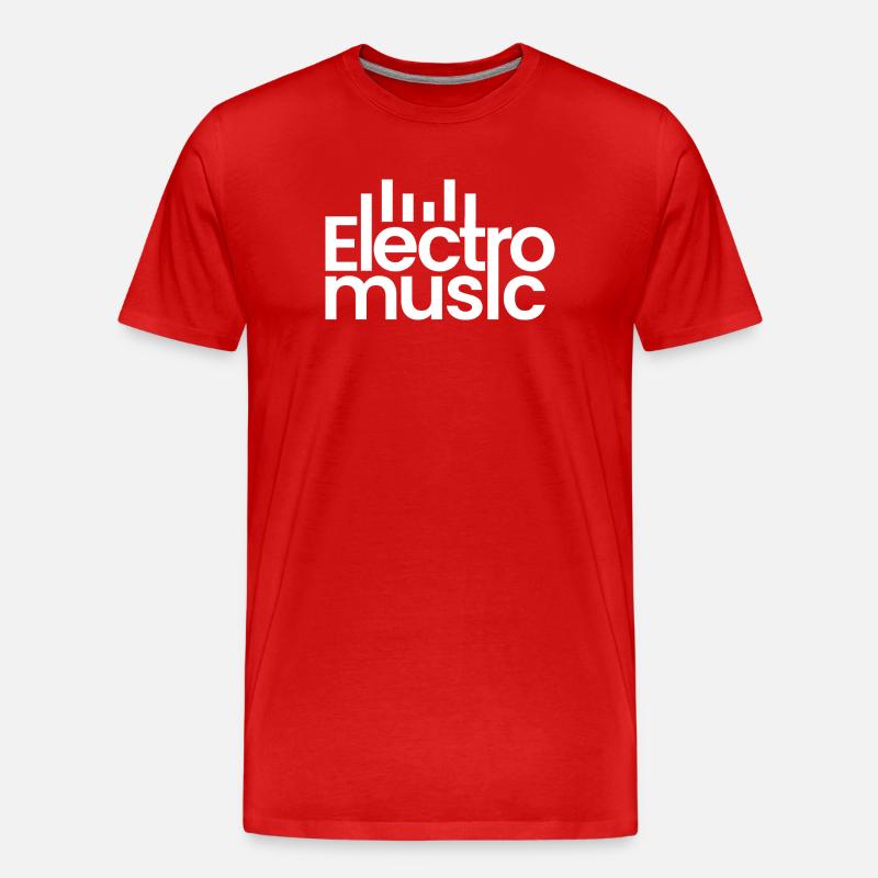 Logo de la musique électro - T-shirt bio Premium Homme - rouge