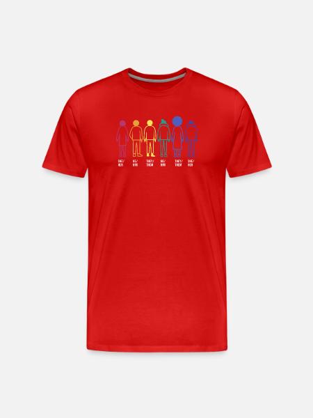 Queer Gender Diversity Gay pride LGBT - Men's Premium Organic T-Shirt - red