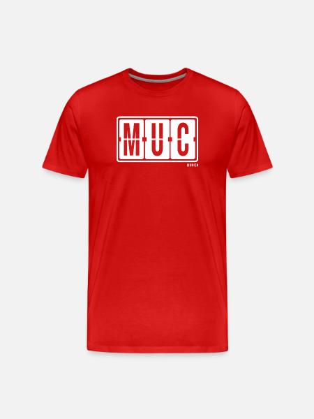 Munich MUC, City Pullover Hoodie Munic - Men's Premium Organic T-Shirt - red