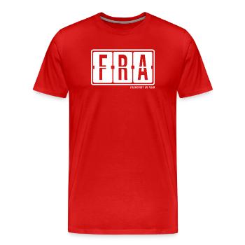 FRA de Francfort, T-shirt souvenir de la ville, tasse, sac - T-shirt bio Premium Homme - rouge - Devant - Damien (186cm)