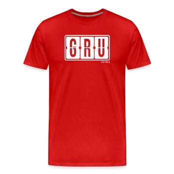 São Paulo GRU, City Souvenir Hoodie, Tasche, Mug - Männer Premium Bio T-Shirt - Rot - Vorne - Damien (186cm)